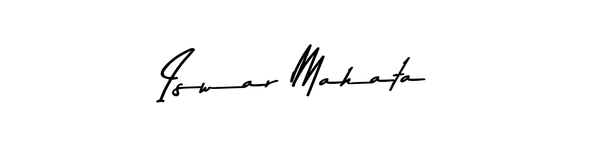How to make Iswar Mahata name signature. Use Asem Kandis PERSONAL USE style for creating short signs online. This is the latest handwritten sign. Iswar Mahata signature style 9 images and pictures png