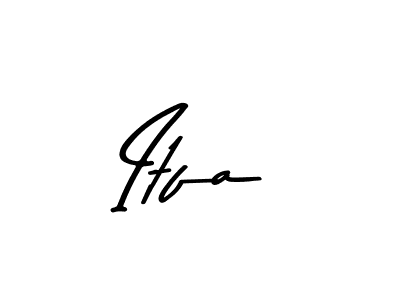Make a beautiful signature design for name Itfa. With this signature (Asem Kandis PERSONAL USE) style, you can create a handwritten signature for free. Itfa signature style 9 images and pictures png