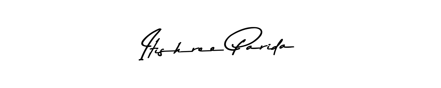 Make a beautiful signature design for name Itishree Parida. With this signature (Asem Kandis PERSONAL USE) style, you can create a handwritten signature for free. Itishree Parida signature style 9 images and pictures png