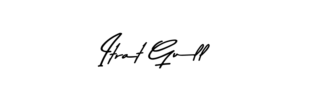 How to make Itrat Gull name signature. Use Asem Kandis PERSONAL USE style for creating short signs online. This is the latest handwritten sign. Itrat Gull signature style 9 images and pictures png