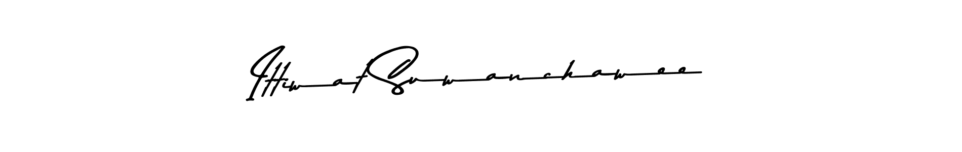 How to make Ittiwat Suwanchawee name signature. Use Asem Kandis PERSONAL USE style for creating short signs online. This is the latest handwritten sign. Ittiwat Suwanchawee signature style 9 images and pictures png