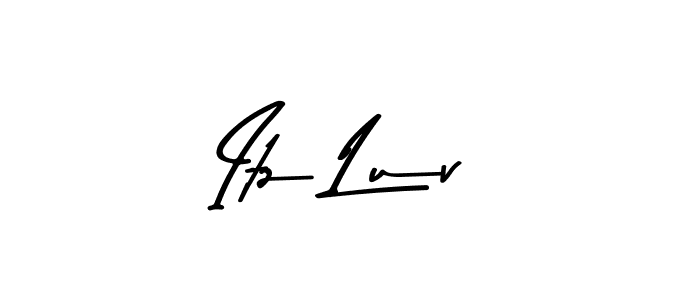 How to make Itz Luv name signature. Use Asem Kandis PERSONAL USE style for creating short signs online. This is the latest handwritten sign. Itz Luv signature style 9 images and pictures png