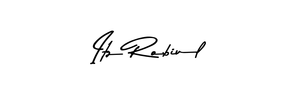 This is the best signature style for the Itz Robiul name. Also you like these signature font (Asem Kandis PERSONAL USE). Mix name signature. Itz Robiul signature style 9 images and pictures png