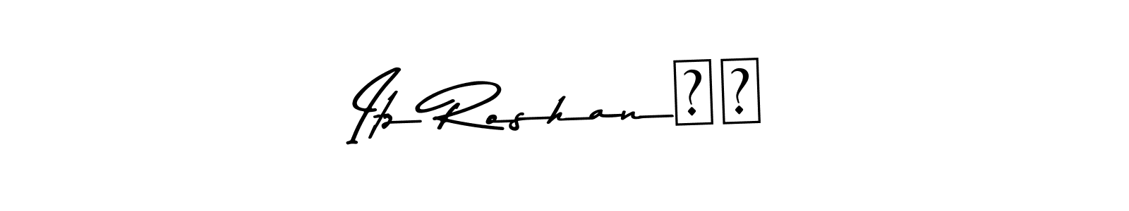 Create a beautiful signature design for name Itz Roshan♥️. With this signature (Asem Kandis PERSONAL USE) fonts, you can make a handwritten signature for free. Itz Roshan♥️ signature style 9 images and pictures png