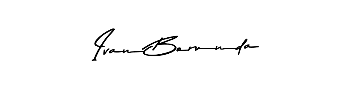 if you are searching for the best signature style for your name Ivan Borunda. so please give up your signature search. here we have designed multiple signature styles  using Asem Kandis PERSONAL USE. Ivan Borunda signature style 9 images and pictures png