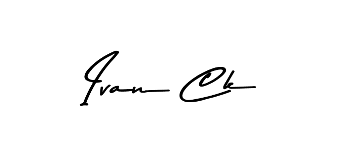 Use a signature maker to create a handwritten signature online. With this signature software, you can design (Asem Kandis PERSONAL USE) your own signature for name Ivan Ck. Ivan Ck signature style 9 images and pictures png