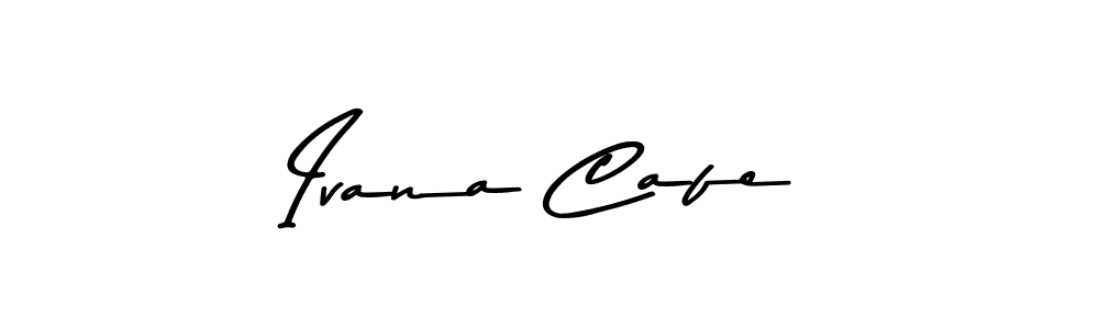 Make a beautiful signature design for name Ivana Cafe. With this signature (Asem Kandis PERSONAL USE) style, you can create a handwritten signature for free. Ivana Cafe signature style 9 images and pictures png