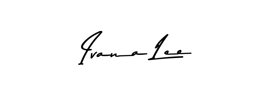 How to make Ivana Lee name signature. Use Asem Kandis PERSONAL USE style for creating short signs online. This is the latest handwritten sign. Ivana Lee signature style 9 images and pictures png
