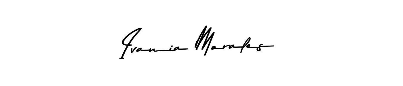 How to make Ivania Morales name signature. Use Asem Kandis PERSONAL USE style for creating short signs online. This is the latest handwritten sign. Ivania Morales signature style 9 images and pictures png