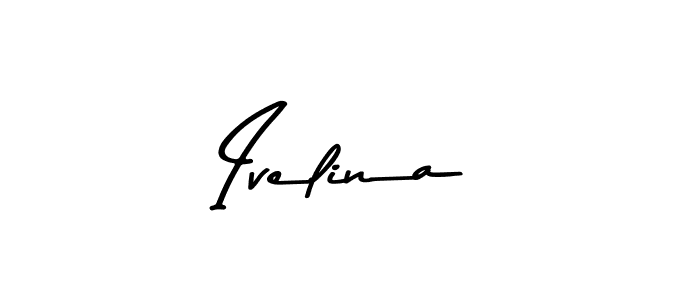 How to make Ivelina name signature. Use Asem Kandis PERSONAL USE style for creating short signs online. This is the latest handwritten sign. Ivelina signature style 9 images and pictures png