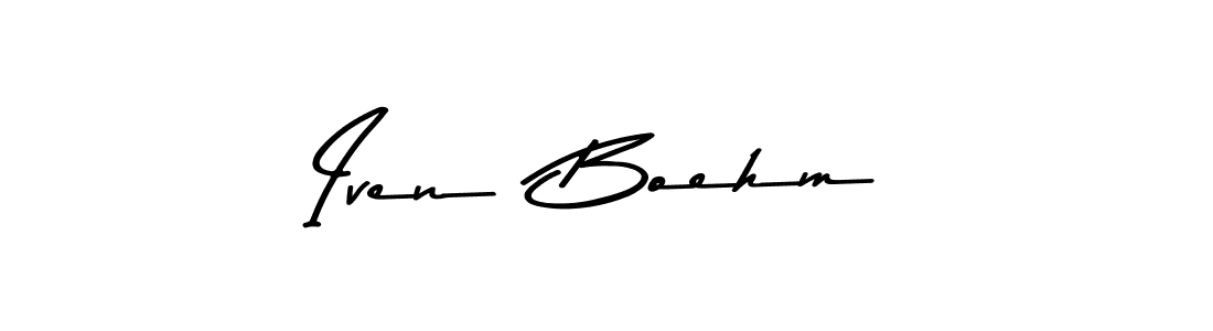 This is the best signature style for the Iven  Boehm name. Also you like these signature font (Asem Kandis PERSONAL USE). Mix name signature. Iven  Boehm signature style 9 images and pictures png