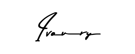 Looking for an artistic signature for Ivoury? The Asem Kandis PERSONAL USE calligraphy style gives a sophisticated flow suitable for business cards and emails. Ivoury signature style 9 images and pictures png