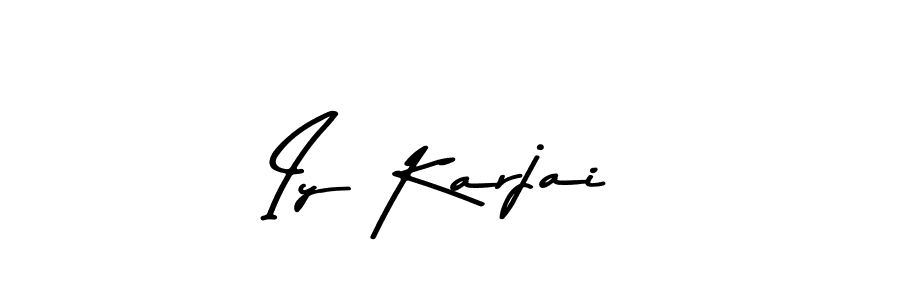 The best way (Asem Kandis PERSONAL USE) to make a short signature is to pick only two or three words in your name. The name Iy Karjai include a total of six letters. For converting this name. Iy Karjai signature style 9 images and pictures png