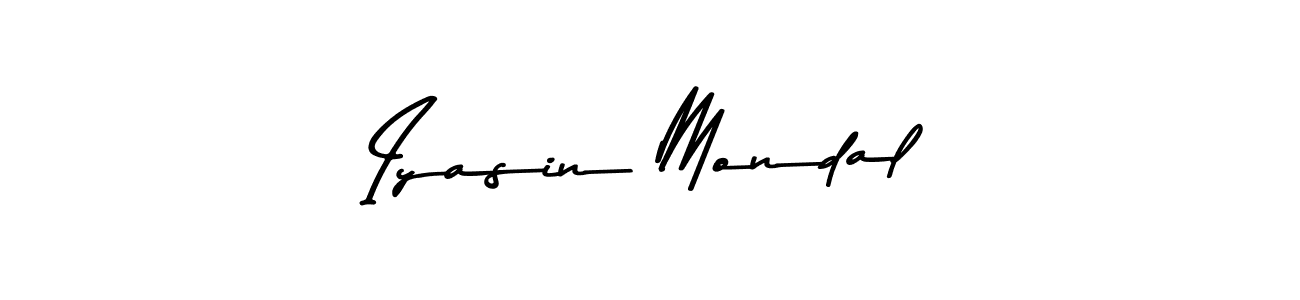 Make a beautiful signature design for name Iyasin Mondal. With this signature (Asem Kandis PERSONAL USE) style, you can create a handwritten signature for free. Iyasin Mondal signature style 9 images and pictures png
