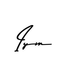 Create a beautiful signature design for name Iym. With this signature (Asem Kandis PERSONAL USE) fonts, you can make a handwritten signature for free. Iym signature style 9 images and pictures png