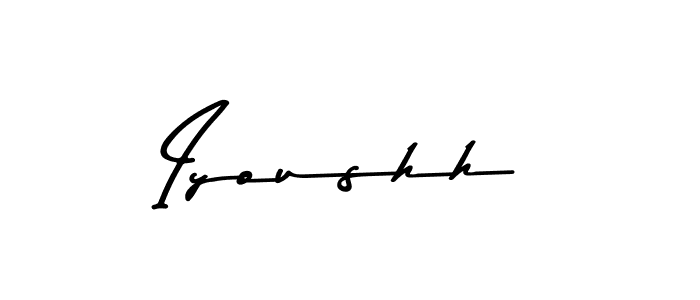 Use a signature maker to create a handwritten signature online. With this signature software, you can design (Asem Kandis PERSONAL USE) your own signature for name Iyoushh. Iyoushh signature style 9 images and pictures png