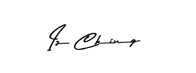How to make Iz Ching name signature. Use Asem Kandis PERSONAL USE style for creating short signs online. This is the latest handwritten sign. Iz Ching signature style 9 images and pictures png