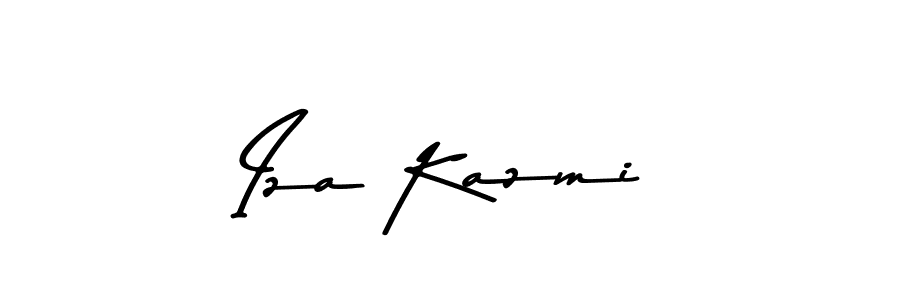 How to make Iza Kazmi name signature. Use Asem Kandis PERSONAL USE style for creating short signs online. This is the latest handwritten sign. Iza Kazmi signature style 9 images and pictures png