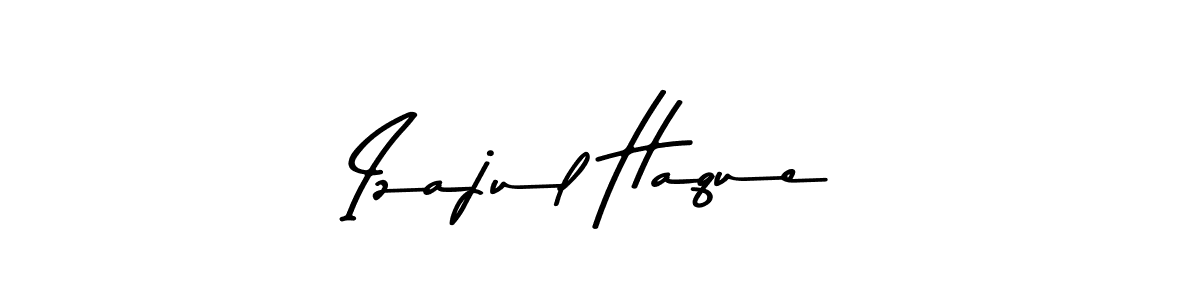 Make a beautiful signature design for name Izajul Haque. With this signature (Asem Kandis PERSONAL USE) style, you can create a handwritten signature for free. Izajul Haque signature style 9 images and pictures png