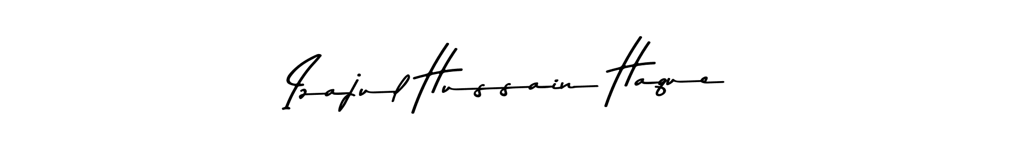 if you are searching for the best signature style for your name Izajul Hussain Haque. so please give up your signature search. here we have designed multiple signature styles  using Asem Kandis PERSONAL USE. Izajul Hussain Haque signature style 9 images and pictures png