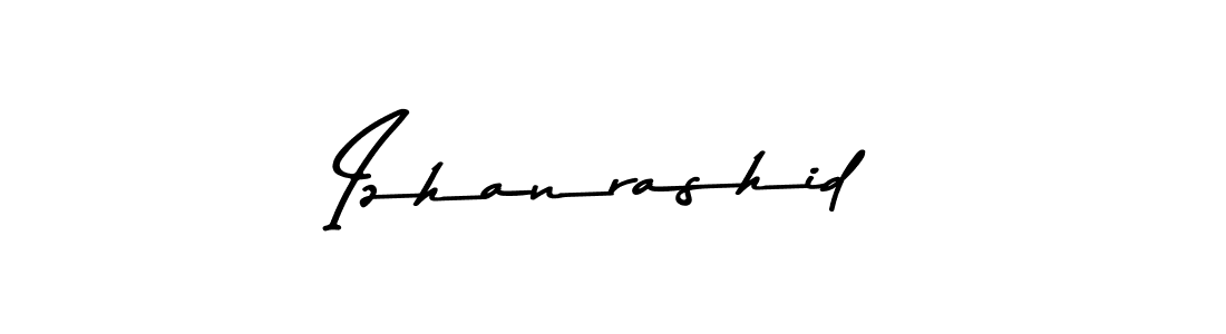 How to make Izhanrashid name signature. Use Asem Kandis PERSONAL USE style for creating short signs online. This is the latest handwritten sign. Izhanrashid signature style 9 images and pictures png