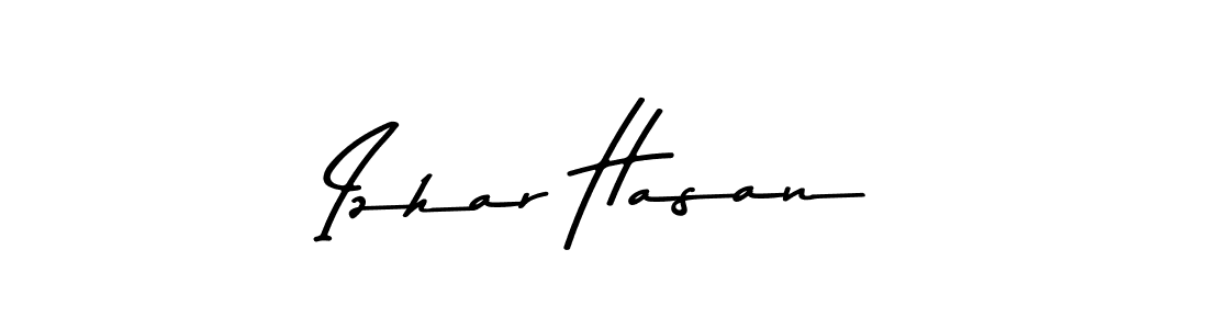 Design your own signature with our free online signature maker. With this signature software, you can create a handwritten (Asem Kandis PERSONAL USE) signature for name Izhar Hasan. Izhar Hasan signature style 9 images and pictures png