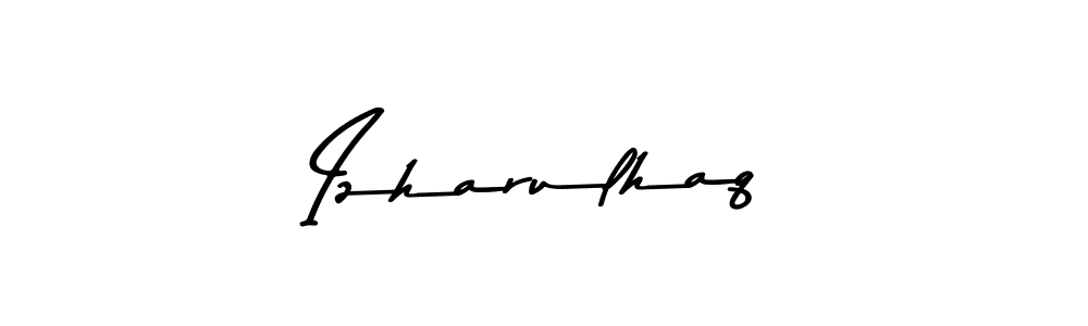 Create a beautiful signature design for name Izharulhaq. With this signature (Asem Kandis PERSONAL USE) fonts, you can make a handwritten signature for free. Izharulhaq signature style 9 images and pictures png