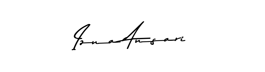 This is the best signature style for the Izna Ansari name. Also you like these signature font (Asem Kandis PERSONAL USE). Mix name signature. Izna Ansari signature style 9 images and pictures png