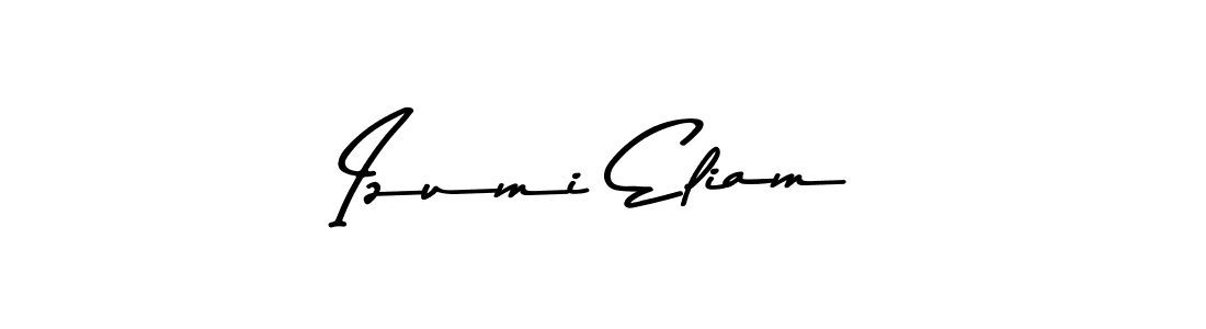 Make a beautiful signature design for name Izumi Eliam. With this signature (Asem Kandis PERSONAL USE) style, you can create a handwritten signature for free. Izumi Eliam signature style 9 images and pictures png