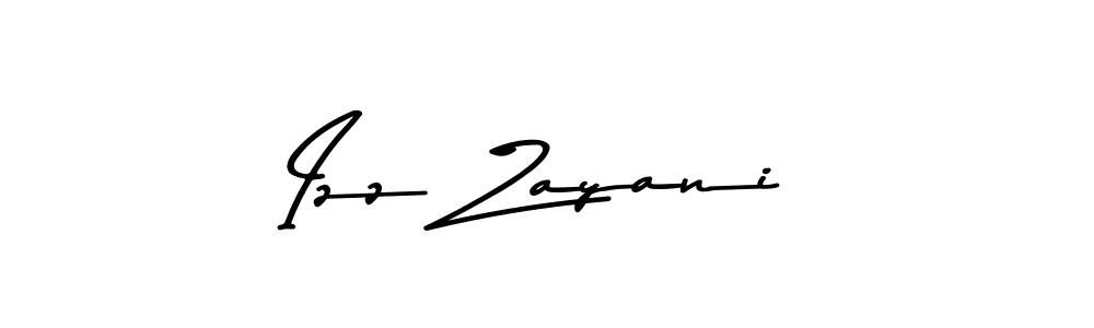 Create a beautiful signature design for name Izz Zayani. With this signature (Asem Kandis PERSONAL USE) fonts, you can make a handwritten signature for free. Izz Zayani signature style 9 images and pictures png