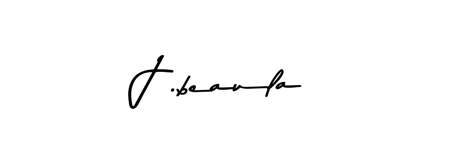 Create a beautiful signature design for name J .beaula. With this signature (Asem Kandis PERSONAL USE) fonts, you can make a handwritten signature for free. J .beaula signature style 9 images and pictures png