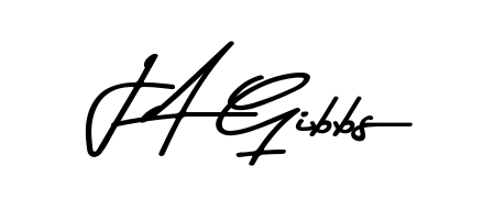 Use a signature maker to create a handwritten signature online. With this signature software, you can design (Asem Kandis PERSONAL USE) your own signature for name J A Gibbs. J A Gibbs signature style 9 images and pictures png