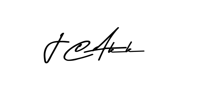 Create a beautiful signature design for name J C Akk. With this signature (Asem Kandis PERSONAL USE) fonts, you can make a handwritten signature for free. J C Akk signature style 9 images and pictures png