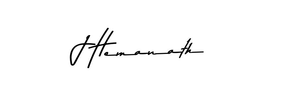 How to make J Hemanath name signature. Use Asem Kandis PERSONAL USE style for creating short signs online. This is the latest handwritten sign. J Hemanath signature style 9 images and pictures png