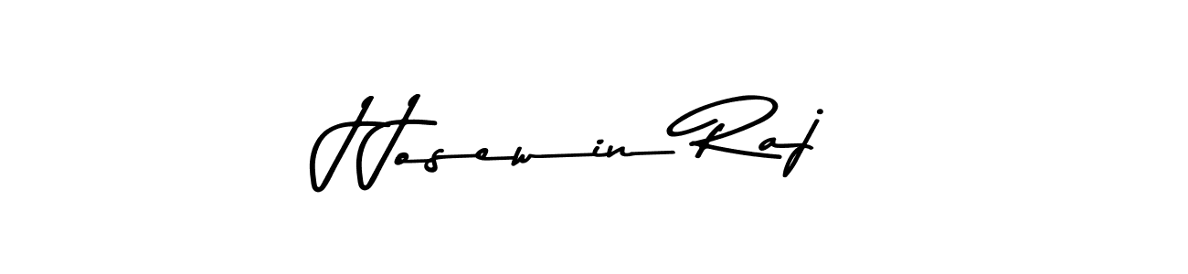 How to make J Josewin Raj name signature. Use Asem Kandis PERSONAL USE style for creating short signs online. This is the latest handwritten sign. J Josewin Raj signature style 9 images and pictures png