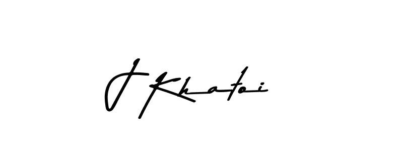 How to make J Khatoi name signature. Use Asem Kandis PERSONAL USE style for creating short signs online. This is the latest handwritten sign. J Khatoi signature style 9 images and pictures png