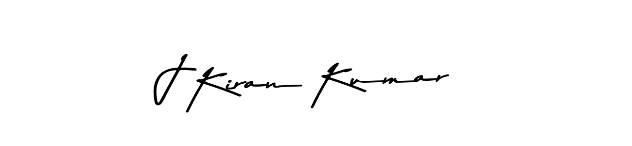 Create a beautiful signature design for name J Kiran Kumar. With this signature (Asem Kandis PERSONAL USE) fonts, you can make a handwritten signature for free. J Kiran Kumar signature style 9 images and pictures png