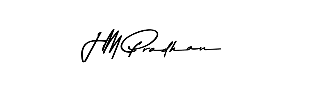 Create a beautiful signature design for name J M Pradhan. With this signature (Asem Kandis PERSONAL USE) fonts, you can make a handwritten signature for free. J M Pradhan signature style 9 images and pictures png