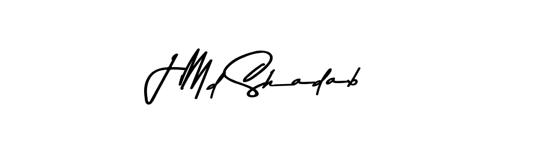 The best way (Asem Kandis PERSONAL USE) to make a short signature is to pick only two or three words in your name. The name J Md Shadab include a total of six letters. For converting this name. J Md Shadab signature style 9 images and pictures png