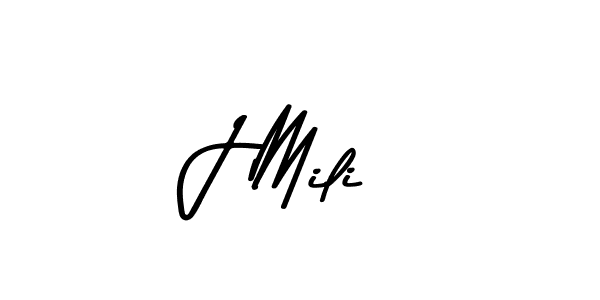 Create a beautiful signature design for name J Mili. With this signature (Asem Kandis PERSONAL USE) fonts, you can make a handwritten signature for free. J Mili signature style 9 images and pictures png