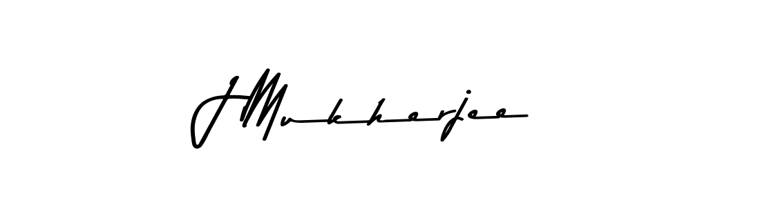 Make a beautiful signature design for name J Mukherjee. With this signature (Asem Kandis PERSONAL USE) style, you can create a handwritten signature for free. J Mukherjee signature style 9 images and pictures png