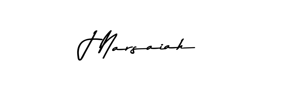 Create a beautiful signature design for name J Narsaiah. With this signature (Asem Kandis PERSONAL USE) fonts, you can make a handwritten signature for free. J Narsaiah signature style 9 images and pictures png