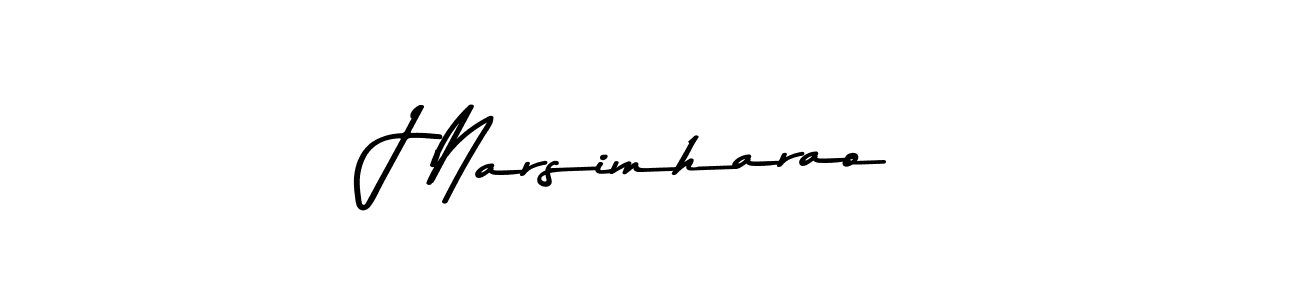 Create a beautiful signature design for name J Narsimharao. With this signature (Asem Kandis PERSONAL USE) fonts, you can make a handwritten signature for free. J Narsimharao signature style 9 images and pictures png