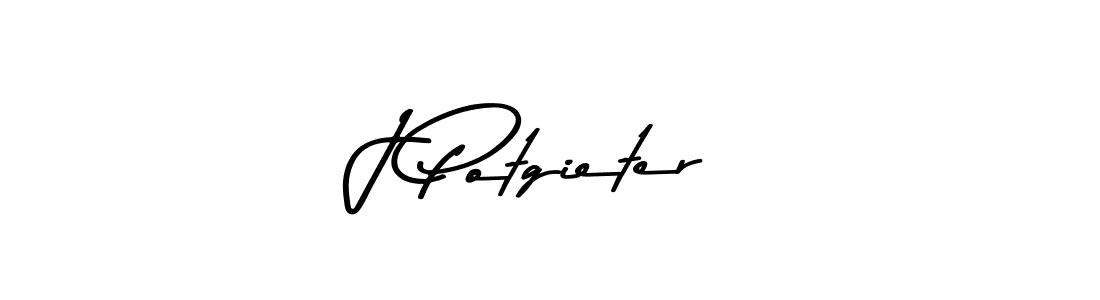 Create a beautiful signature design for name J Potgieter. With this signature (Asem Kandis PERSONAL USE) fonts, you can make a handwritten signature for free. J Potgieter signature style 9 images and pictures png