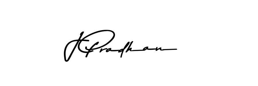 How to make J Pradhan name signature. Use Asem Kandis PERSONAL USE style for creating short signs online. This is the latest handwritten sign. J Pradhan signature style 9 images and pictures png