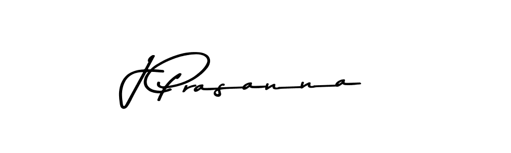 Make a beautiful signature design for name J Prasanna. With this signature (Asem Kandis PERSONAL USE) style, you can create a handwritten signature for free. J Prasanna signature style 9 images and pictures png