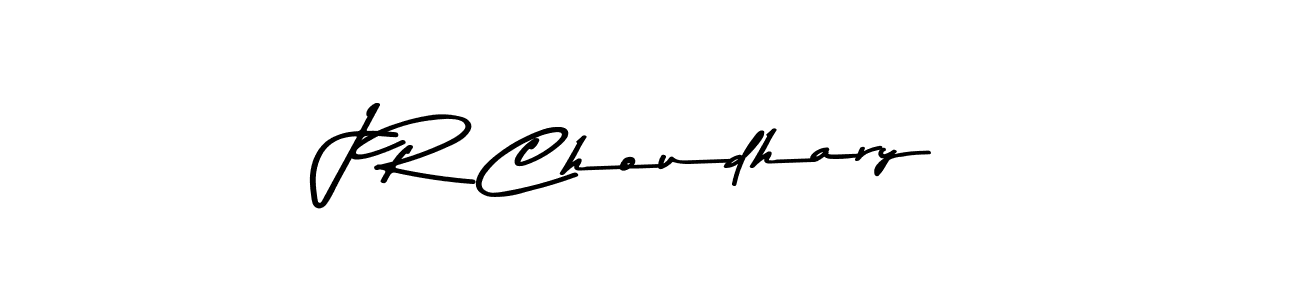 How to make J R Choudhary name signature. Use Asem Kandis PERSONAL USE style for creating short signs online. This is the latest handwritten sign. J R Choudhary signature style 9 images and pictures png
