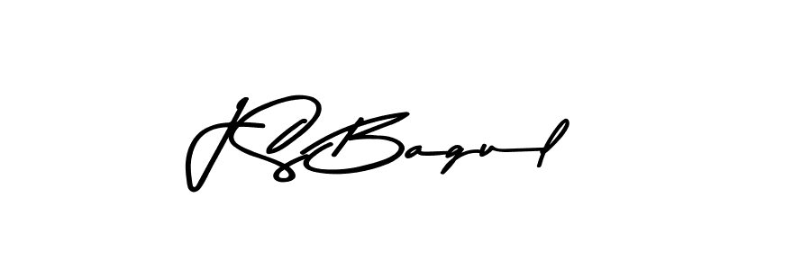 How to make J S Bagul name signature. Use Asem Kandis PERSONAL USE style for creating short signs online. This is the latest handwritten sign. J S Bagul signature style 9 images and pictures png