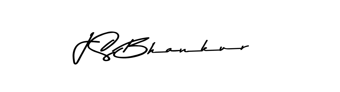 How to make J S Bhankur name signature. Use Asem Kandis PERSONAL USE style for creating short signs online. This is the latest handwritten sign. J S Bhankur signature style 9 images and pictures png