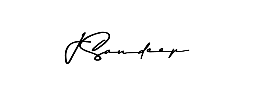Create a beautiful signature design for name J Sandeep. With this signature (Asem Kandis PERSONAL USE) fonts, you can make a handwritten signature for free. J Sandeep signature style 9 images and pictures png